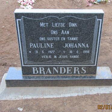 BRANDERS Pauline Johanna 1927-1998