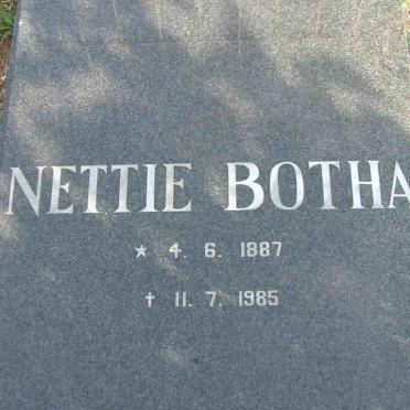 BOTHA Nettie 1887-1985