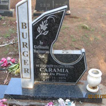 BURGER Caramia nee DU PLOOY 1974-2011