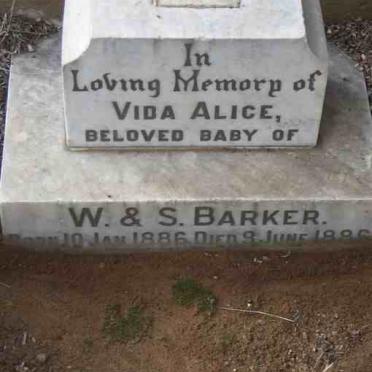 BARKER Vida Alice 1886-1886