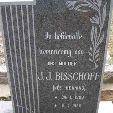 BISSCHOFF J.B. 1903-1957 &amp; J.J. HENNING 1909-1985