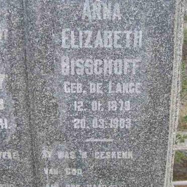 BISSCHOFF A.A. 1869-1941 &amp; Anna Elizabeth DE LANGE 1879-1983