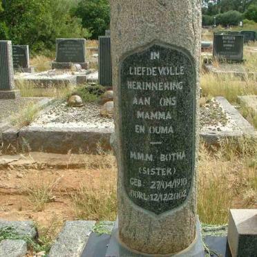 BOTHA M.M.M. 1910-2002