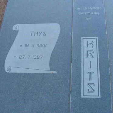 BRITS Thys 1922-1987 &amp; Sonja 1922-