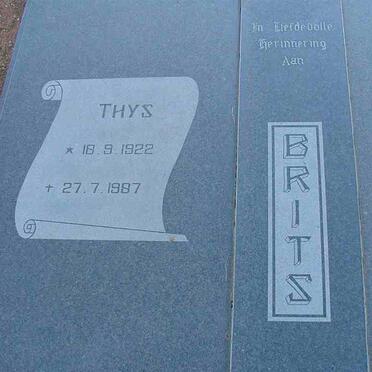 BRITS Thys 1922-1987 &amp; Sonja 1922-