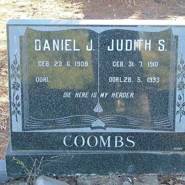 COOMBS Daniel J. 1909- &amp; Judith S. 1910-1993