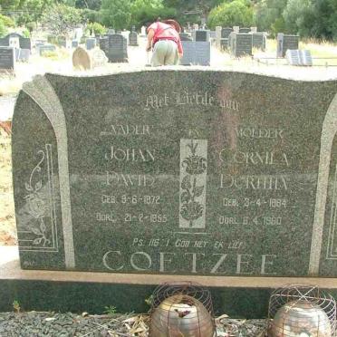 COETZEE Johan David 1872-1955 &amp; Cornila Dorthia 1884-1960