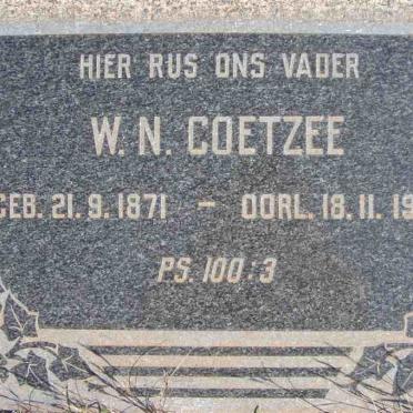 COETZEE W.N. 1871-1950