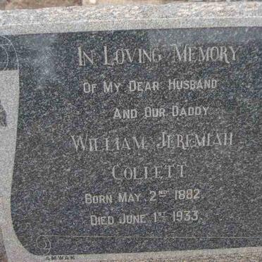 COLLETT William Jeremiah 1882-1933