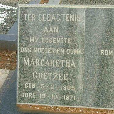 COETZEE Margaretha 1905-1971