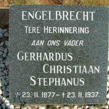 ENGELBRECHT Gerhardus Christiaan Stephanus 1877-1937