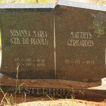 ESTERHUIZEN Matthys Gerhardus 1923- &amp; Susanna Maria DU PLOOIJ 1924-1999