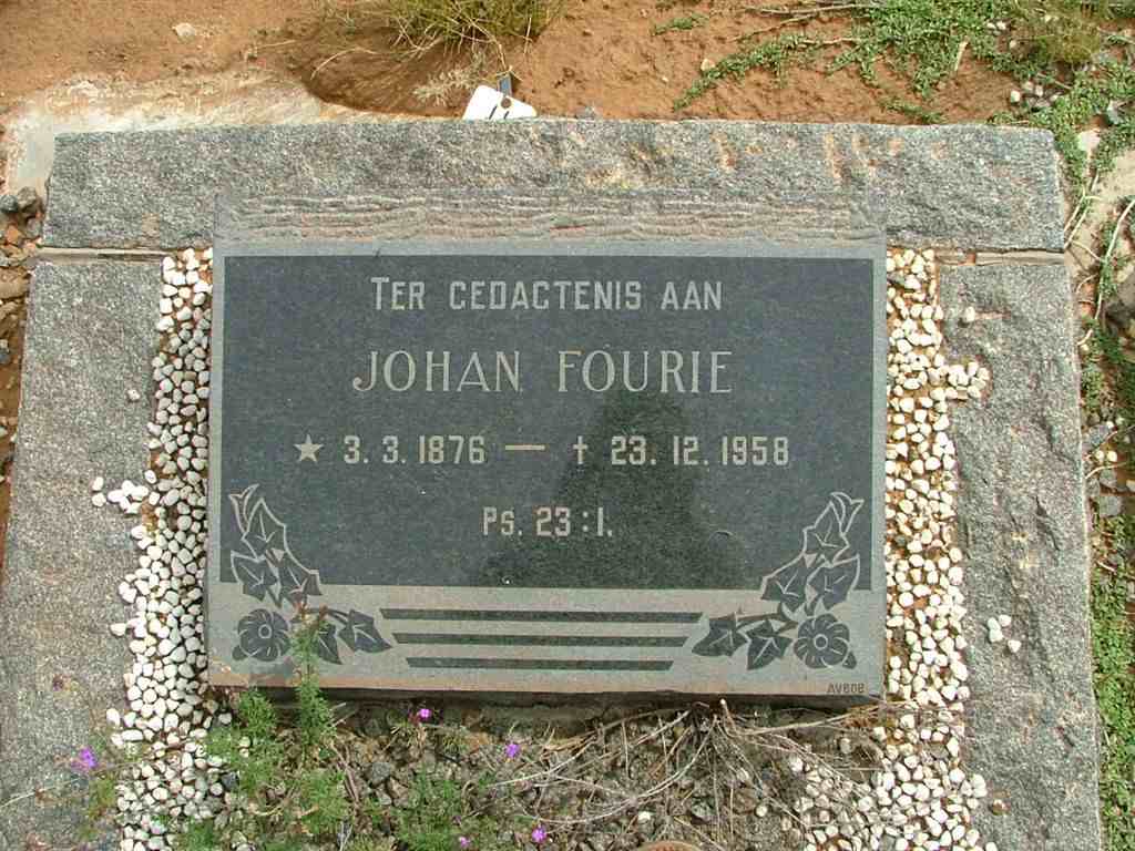 FOURIE Johan 1876-1958