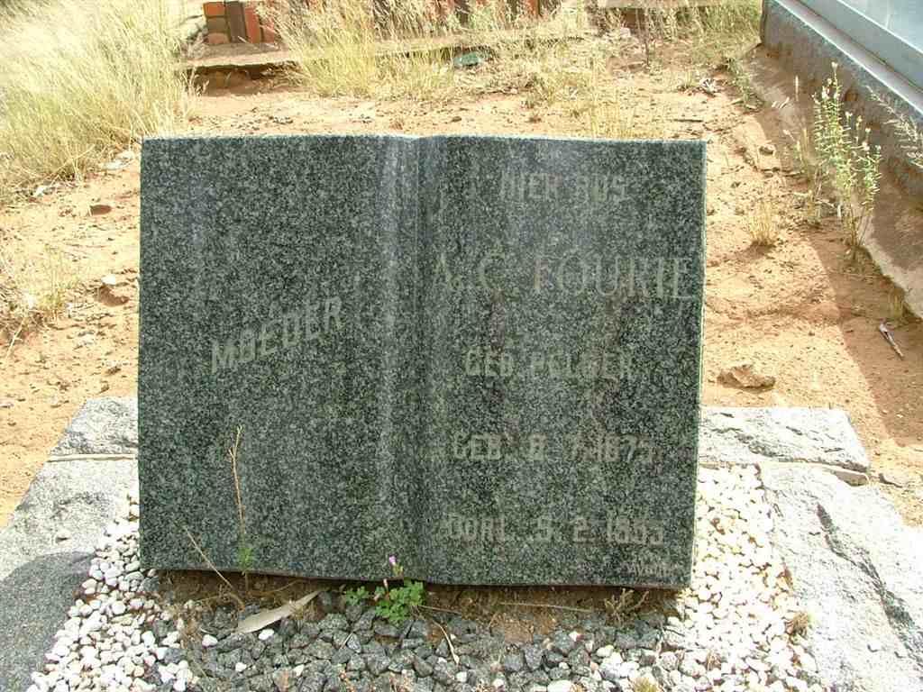 FOURIE A.C. nee PELSER 1875-1955