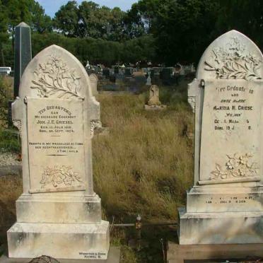 GRIESEL J.J.E. 1850-1924 &amp; Martha M. WIESNER 1857-1938