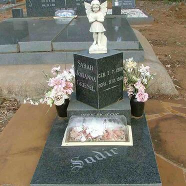 GRIESEL Sarah Johanna 1986-1986