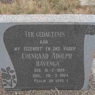 HAVENGA Coenraad Adolph 1909-1964