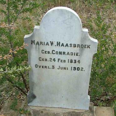 HAASBROEK Maria W. nee CONRADIE 1834-1902