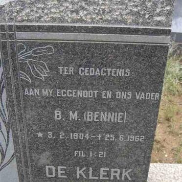 KLERK B.M., de 1904-1962