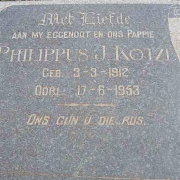 KOTZE Philippus J. 1912-1953