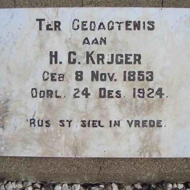 KRUGER H.C. 1853-1924