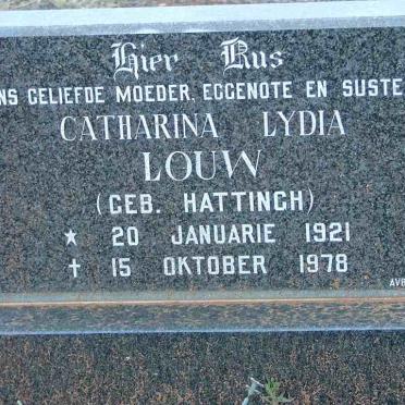 LOUW Catharina Lydia nee HATTINGH 1921-1978
