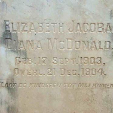 McDONALD Elizabeth Jacoba Diana 1903-1904