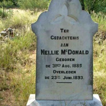 McDONALD Nellie 1885-1893