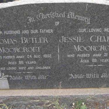 MOORCROFT Thomas Butler -1952 &amp; Jessie Charlotte -1956