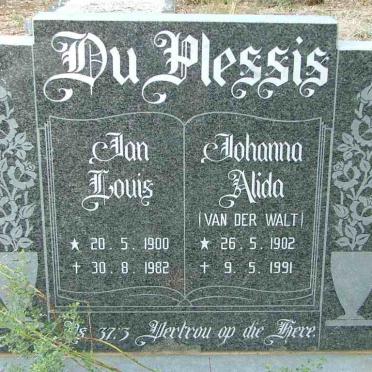 PLESSIS Jan Louis, du 1900-1982 &amp; Johanna Alida VAN DER WALT 1902-1991