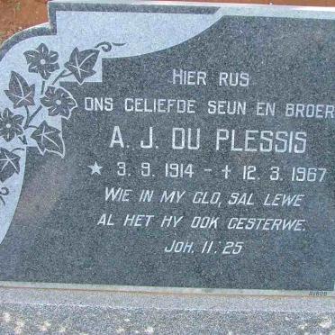 PLESSIS A.J., du 1914-1967
