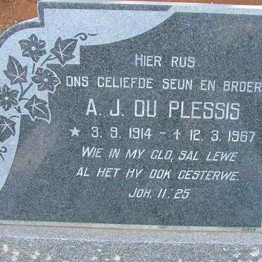 PLESSIS A.J., du 1914-1967