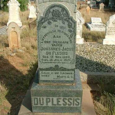 PLESSIS Johannes Jacob, du 1866-1925