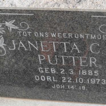 PUTTER Janetta C.W. 1885-1973