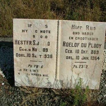 PLOOY Roelof, du 1889-1964 &amp; Hester S. 1894-1938