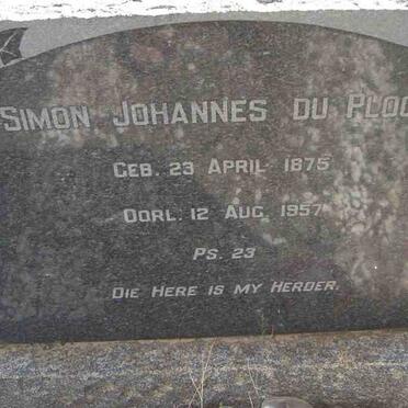 PLOOY Simon Johannes, du 1875-1957