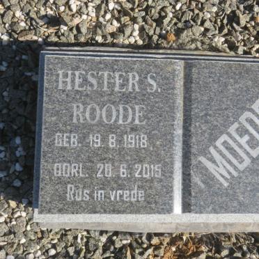 ROODE Hester S. 1918-2015