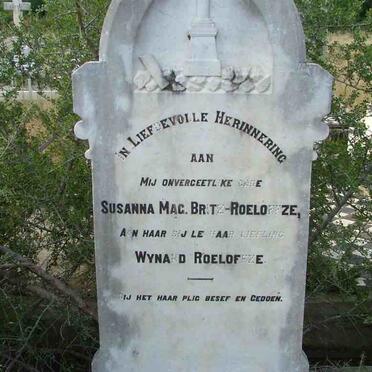 ROELOFFZE Susanna M. nee BRITZ