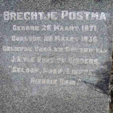 ROOY Brechtje nee POSTMA 1871-1936