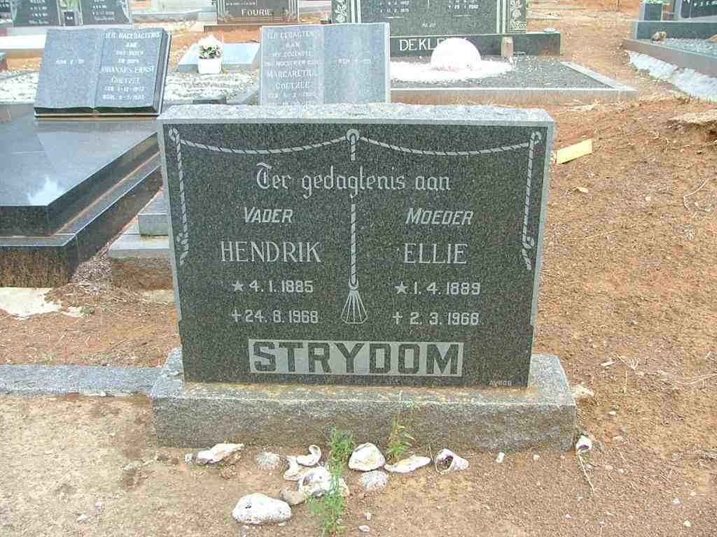 STRYDOM Hendrik 1885-1968 &amp; Ellie 1889-1968