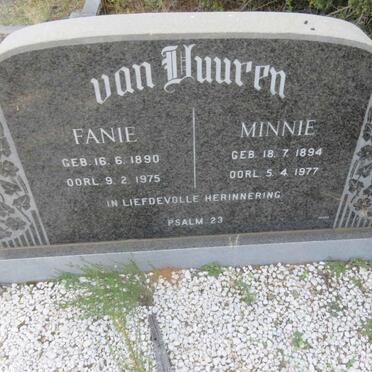 VUUREN Fanie, van 1890-1975 &amp; Minnie 1894-1977