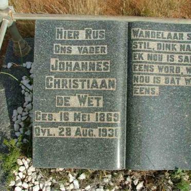 WET Johannes Christiaan, de 1869-1930