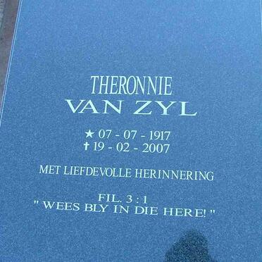 ZYL Theronnie, van 1917-2007