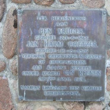 KRÜGER Ben 1866-1901 :: COETZER Jan Harm 1876-1901