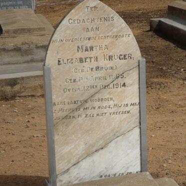 KRUGER Martha Elizabeth nee De BRUIN 1865-1914