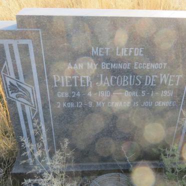 WET Pieter Jacobus, de 1910-1951