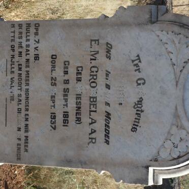 GROBBELAAR E.M. nee WIESNER 1861-1937