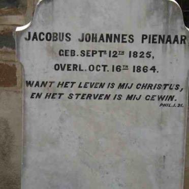 PIENAAR Jacobus Johannes 1825-1864
