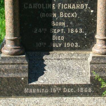 FICHARDT Caroline nee BECK 1843-1903