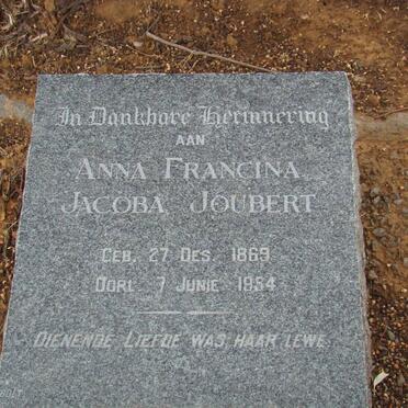 JOUBERT Anna Francina Jacoba 1869-1954